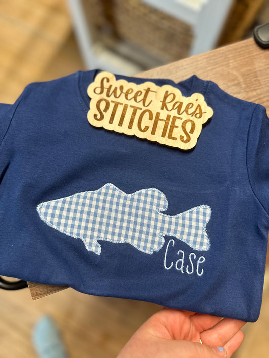 Appliqué Bass Fish